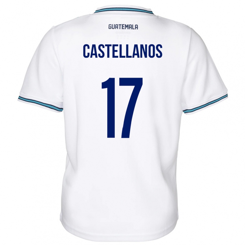 Kandiny Damen Guatemala Óscar Castellanos #17 Weiß Heimtrikot Trikot 24-26 T-Shirt