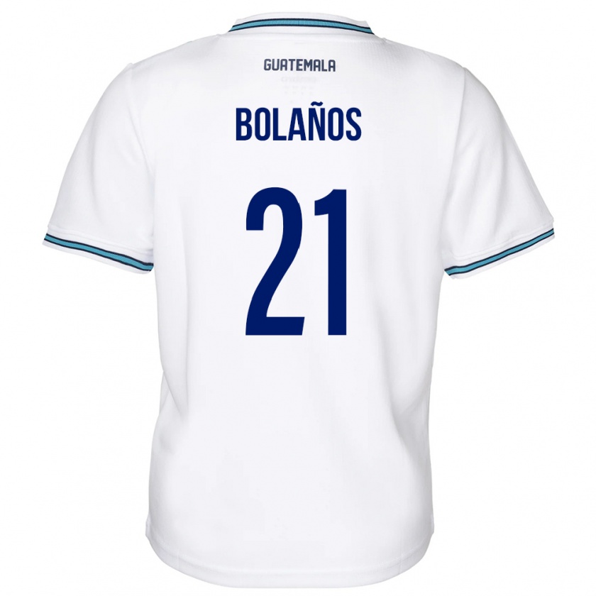 Kandiny Damen Guatemala Diego Bolaños #21 Weiß Heimtrikot Trikot 24-26 T-Shirt