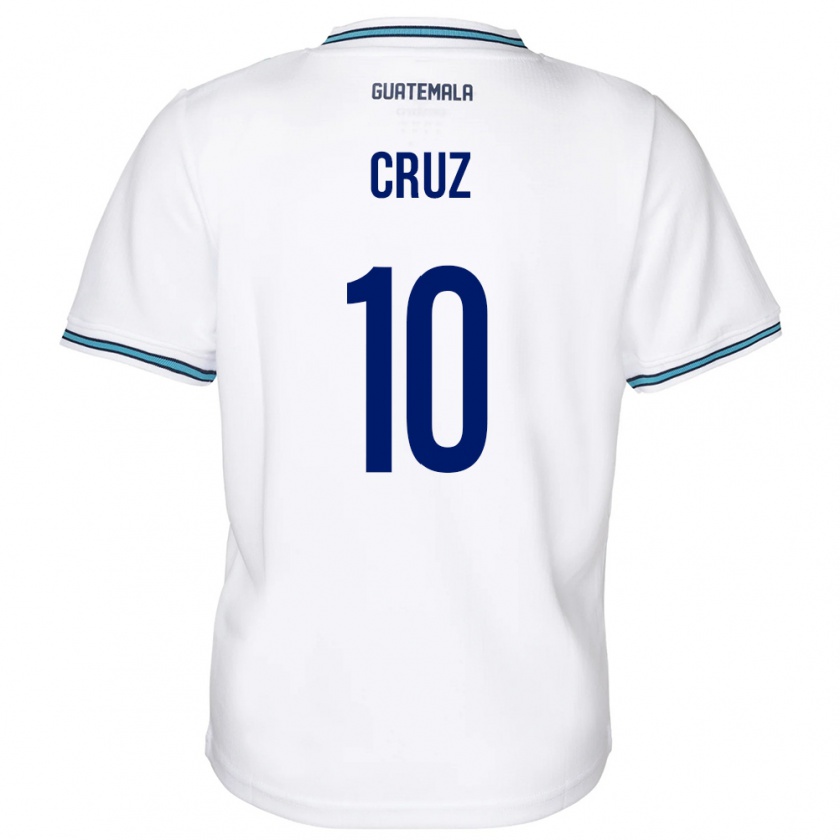 Kandiny Damen Guatemala Axel De La Cruz #10 Weiß Heimtrikot Trikot 24-26 T-Shirt