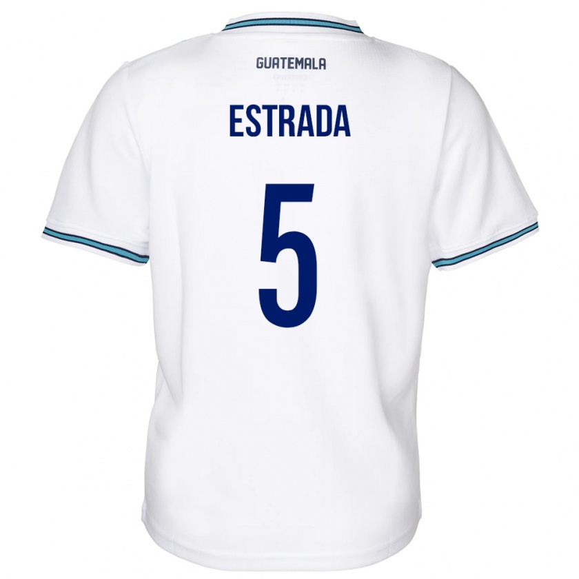 Kandiny Damen Guatemala Elizabeth Estrada #5 Weiß Heimtrikot Trikot 24-26 T-Shirt