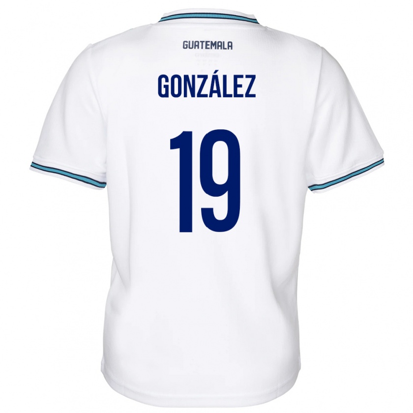 Kandiny Damen Guatemala Karen González #19 Weiß Heimtrikot Trikot 24-26 T-Shirt