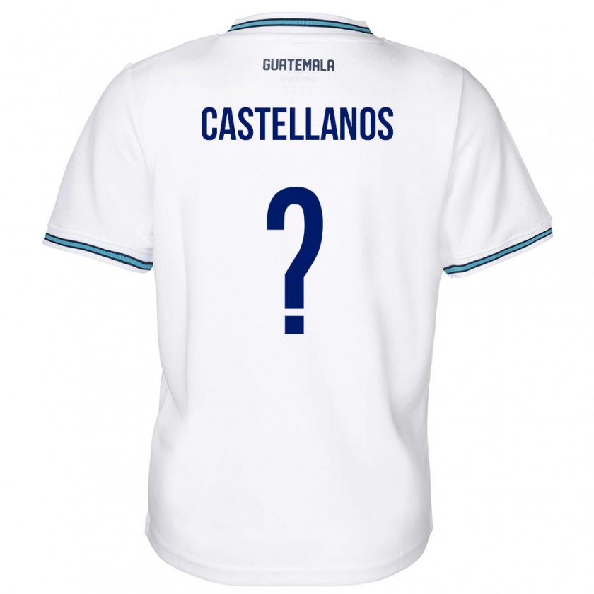 Kandiny Damen Guatemala Jezmin Castellanos #0 Weiß Heimtrikot Trikot 24-26 T-Shirt