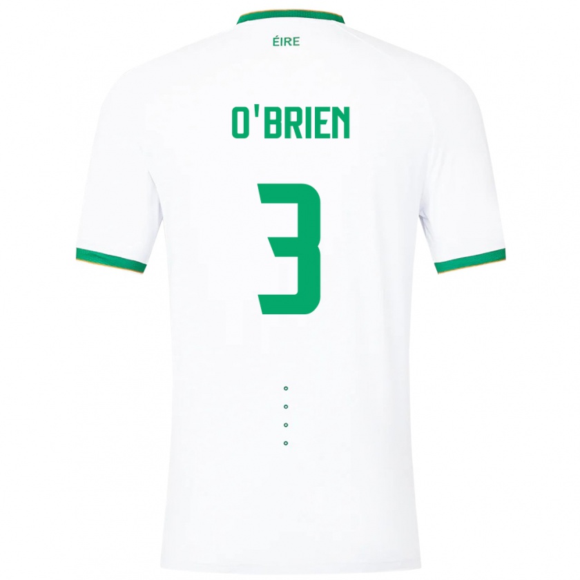 Kandiny Damen Irische Luke O'brien #3 Weiß Auswärtstrikot Trikot 24-26 T-Shirt