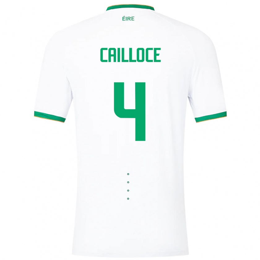 Kandiny Damen Irische Luca Cailloce #4 Weiß Auswärtstrikot Trikot 24-26 T-Shirt