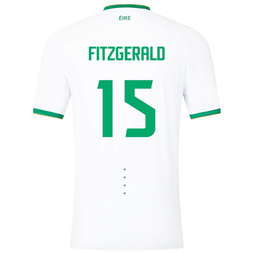 Kandiny Damen Irische Kyle Fitzgerald #15 Weiß Auswärtstrikot Trikot 24-26 T-Shirt