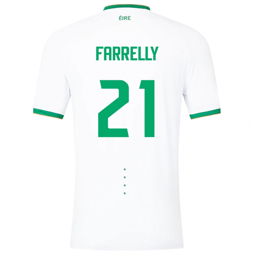 Kandiny Damen Irische Sinead Farrelly #21 Weiß Auswärtstrikot Trikot 24-26 T-Shirt