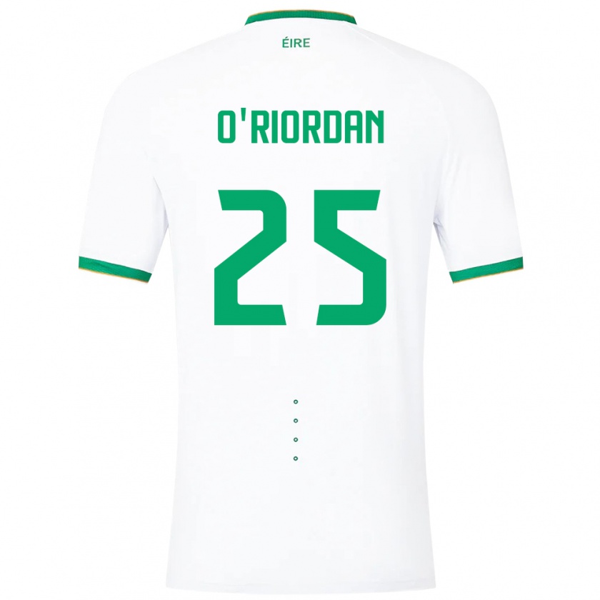 Kandiny Damen Irische Claire O'riordan #25 Weiß Auswärtstrikot Trikot 24-26 T-Shirt