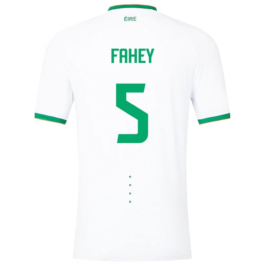 Kandiny Damen Irische Niamh Fahey #5 Weiß Auswärtstrikot Trikot 24-26 T-Shirt