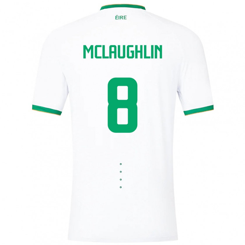 Kandiny Damen Irische Roma Mclaughlin #8 Weiß Auswärtstrikot Trikot 24-26 T-Shirt