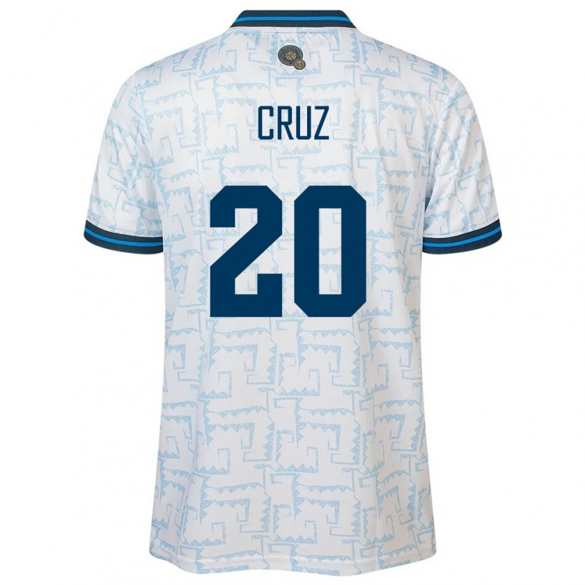 Kandiny Damen El Salvador Jorge Cruz #20 Weiß Auswärtstrikot Trikot 24-26 T-Shirt