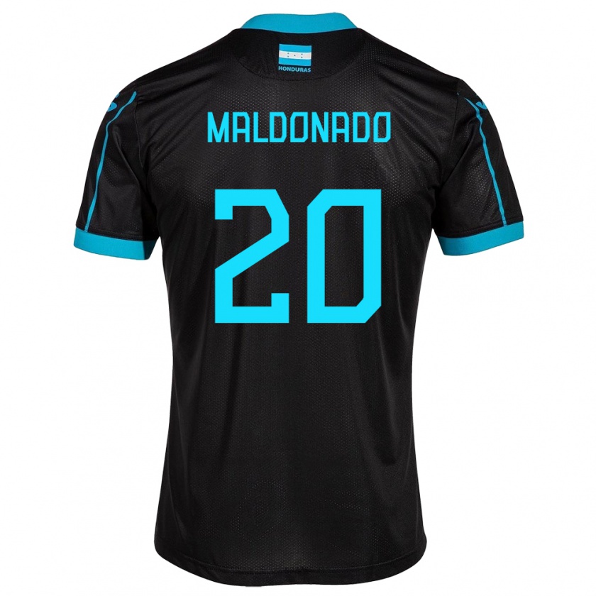 Kandiny Damen Honduras Alessandro Maldonado #20 Schwarz Auswärtstrikot Trikot 24-26 T-Shirt