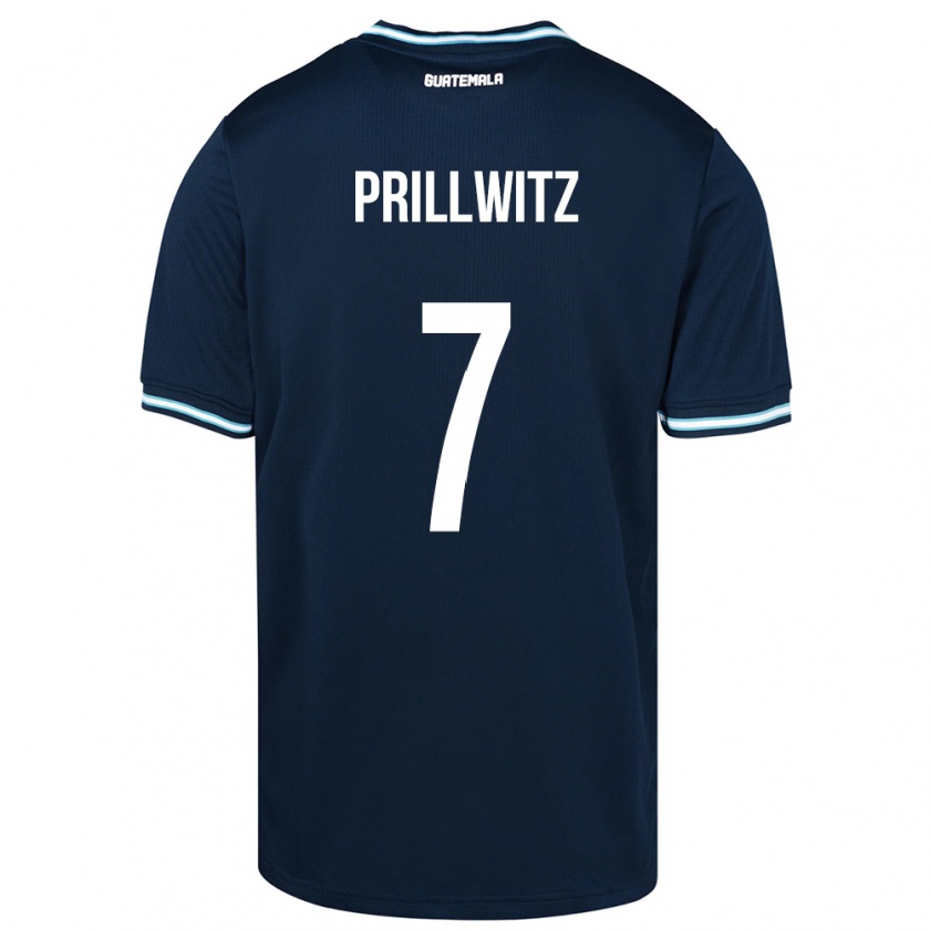 Kandiny Damen Guatemala Héctor Prillwitz #7 Blau Auswärtstrikot Trikot 24-26 T-Shirt