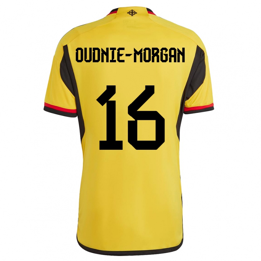 Kandiny Damen Nordirland Rio Oudnie-Morgan #16 Weiß Auswärtstrikot Trikot 24-26 T-Shirt