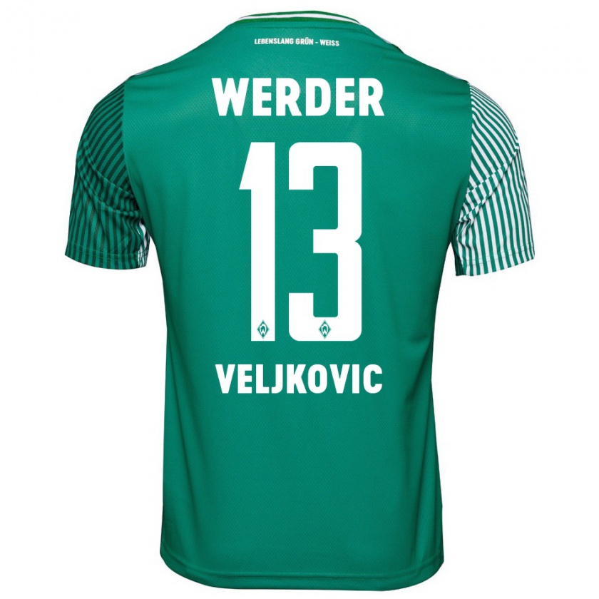 Kandiny Kinder Milos Veljkovic #13 Grün Heimtrikot Trikot 2023/24 T-Shirt