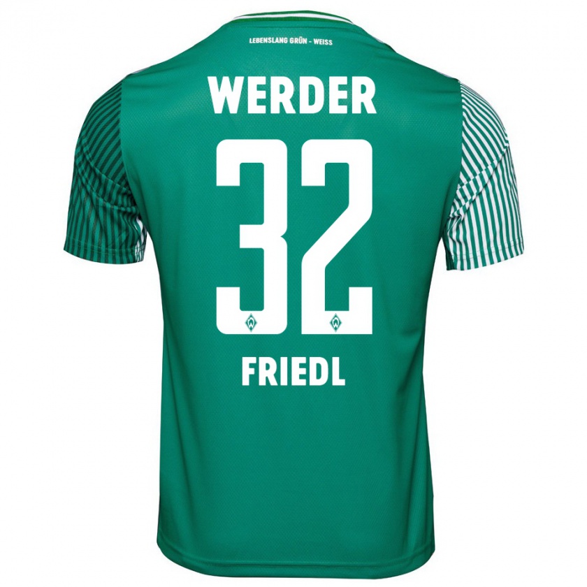 Kandiny Kinder Marco Friedl #32 Grün Heimtrikot Trikot 2023/24 T-Shirt