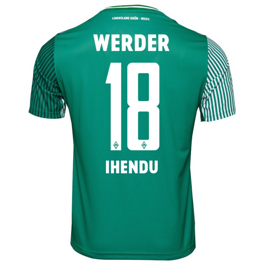 Kandiny Kinder Daniel Ihendu #18 Grün Heimtrikot Trikot 2023/24 T-Shirt