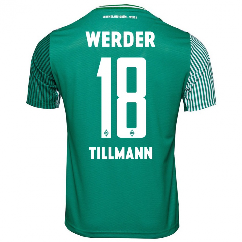 Kandiny Kinder Felix Tillmann #18 Grün Heimtrikot Trikot 2023/24 T-Shirt