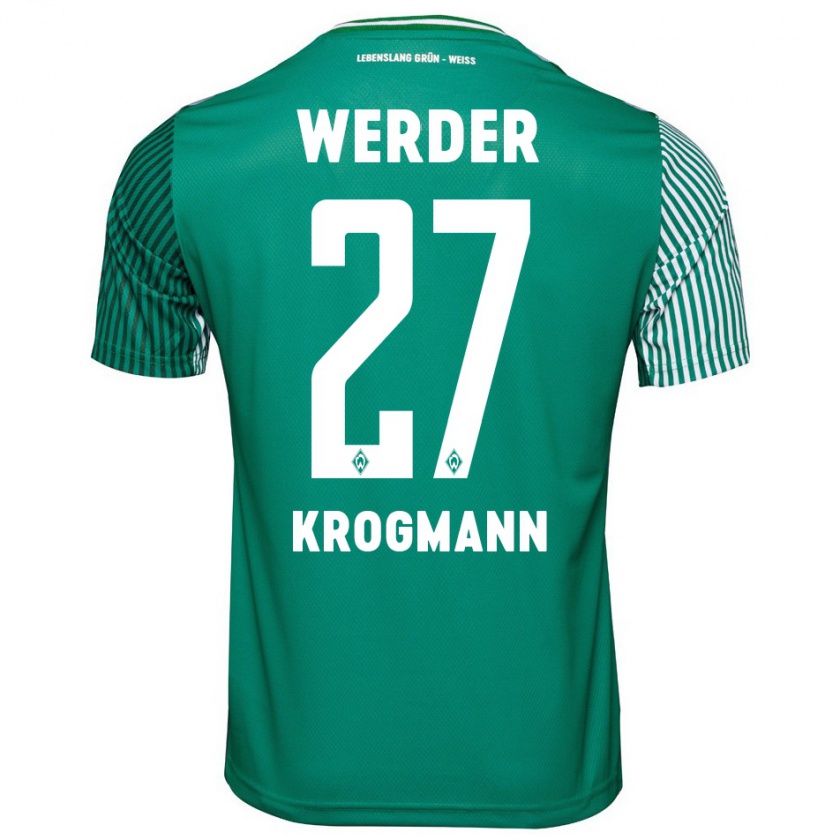 Kandiny Kinder Avid Krogmann #27 Grün Heimtrikot Trikot 2023/24 T-Shirt