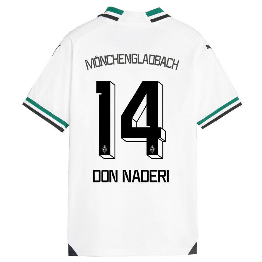 Kandiny Kinder Ryan Don Naderi #14 Weiß Grün Heimtrikot Trikot 2023/24 T-Shirt