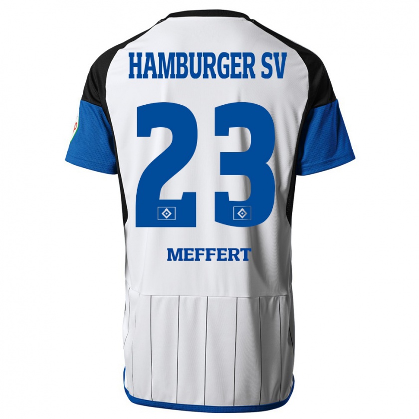 Kandiny Kinder Jonas Meffert #23 Weiß Heimtrikot Trikot 2023/24 T-Shirt