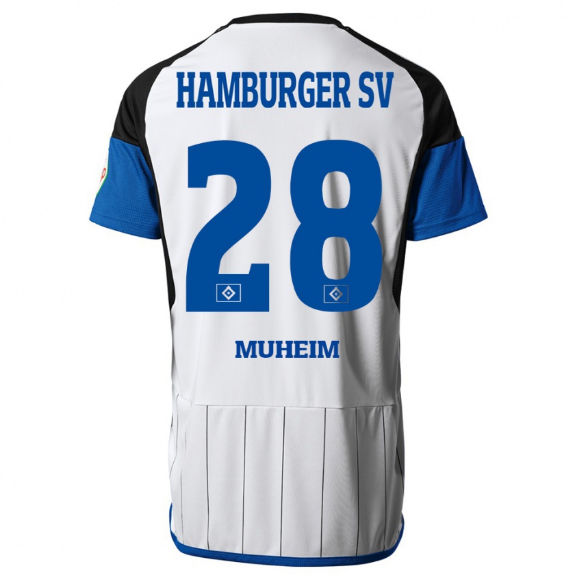 Kandiny Kinder Miro Muheim #28 Weiß Heimtrikot Trikot 2023/24 T-Shirt