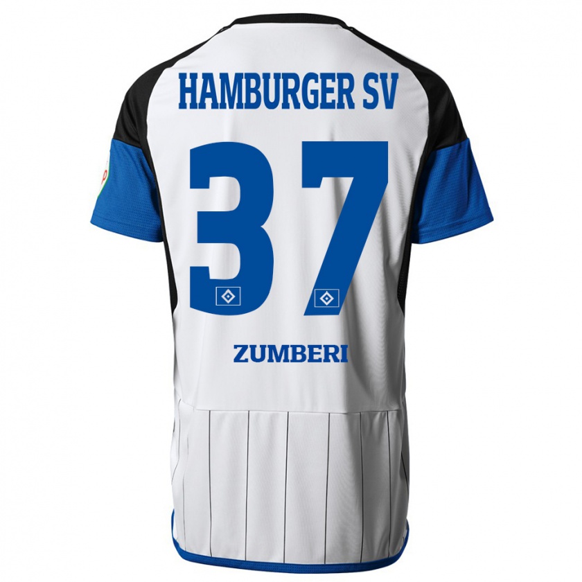 Kandiny Kinder Valon Zumberi #37 Weiß Heimtrikot Trikot 2023/24 T-Shirt