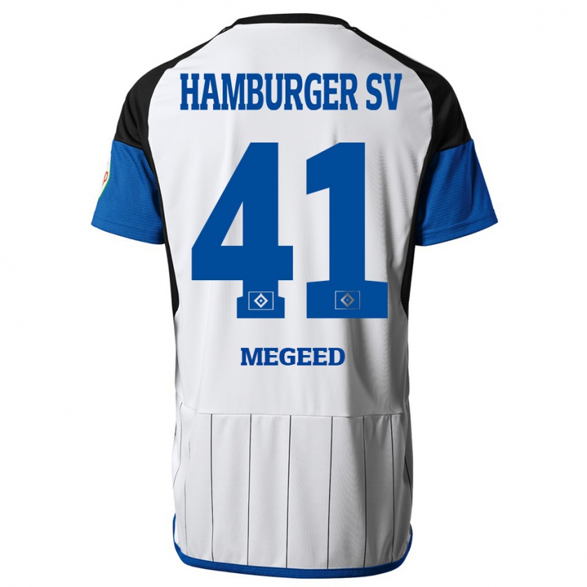 Kandiny Kinder Omar Megeed #41 Weiß Heimtrikot Trikot 2023/24 T-Shirt