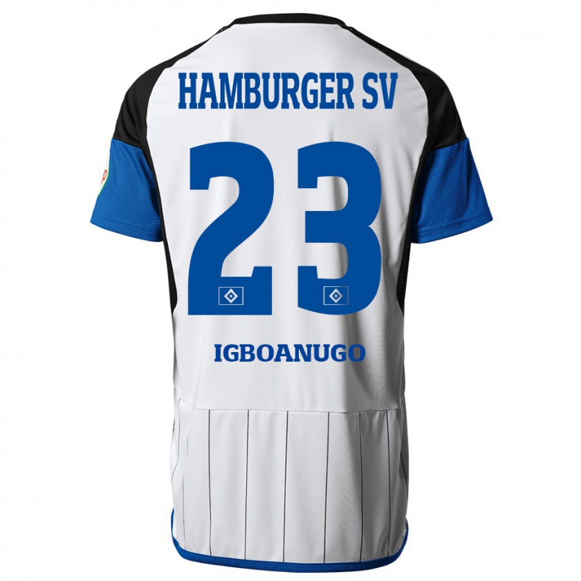 Kandiny Kinder David Igboanugo #23 Weiß Heimtrikot Trikot 2023/24 T-Shirt