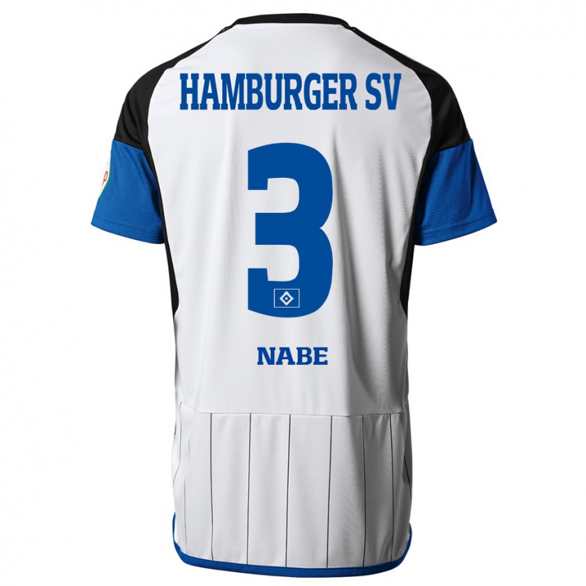 Kandiny Kinder Jamal Nabe #3 Weiß Heimtrikot Trikot 2023/24 T-Shirt