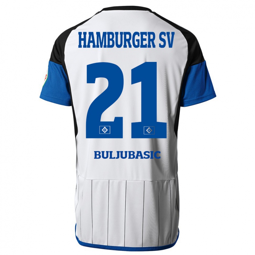 Kandiny Kinder Amer Buljubasic #21 Weiß Heimtrikot Trikot 2023/24 T-Shirt