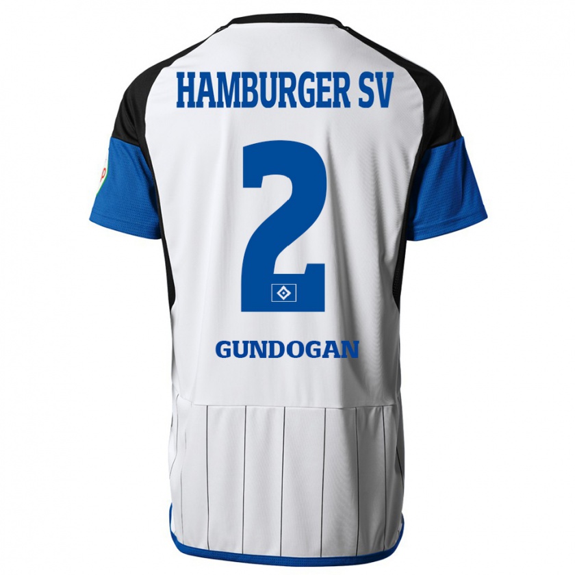 Kandiny Kinder Haci Gündogan #2 Weiß Heimtrikot Trikot 2023/24 T-Shirt