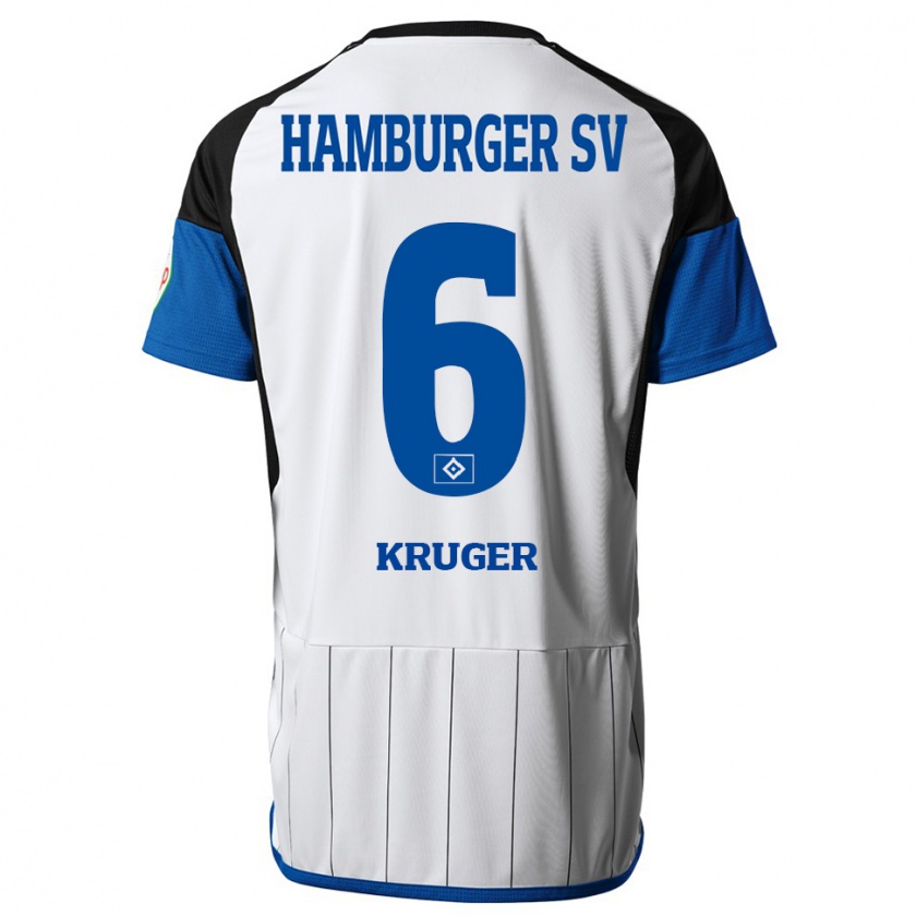 Kandiny Kinder Artur Krüger #6 Weiß Heimtrikot Trikot 2023/24 T-Shirt