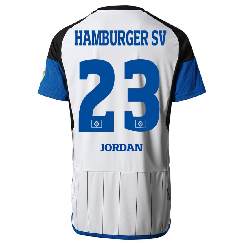 Kandiny Kinder Dominik Jordan #23 Weiß Heimtrikot Trikot 2023/24 T-Shirt