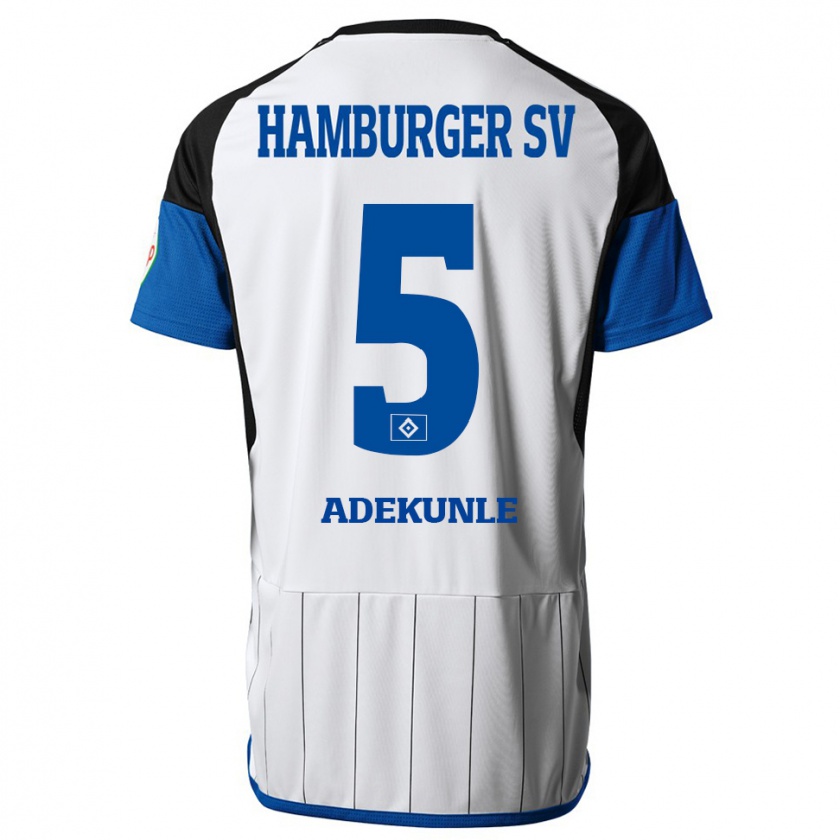 Kandiny Kinder Noah Adekunle #5 Weiß Heimtrikot Trikot 2023/24 T-Shirt