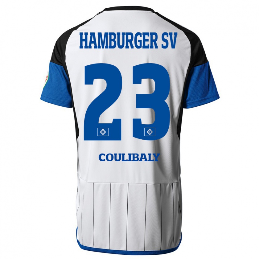 Kandiny Kinder Karim Coulibaly #23 Weiß Heimtrikot Trikot 2023/24 T-Shirt