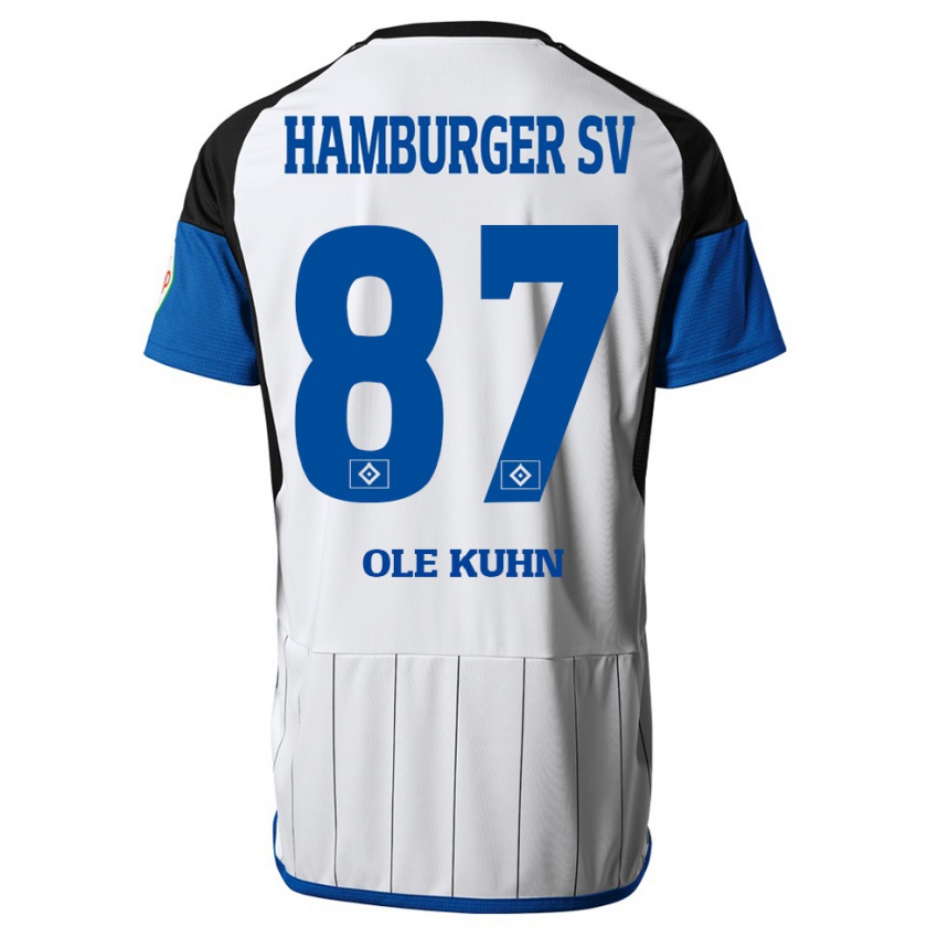 Kandiny Kinder Niklas Ole Kühn #87 Weiß Heimtrikot Trikot 2023/24 T-Shirt