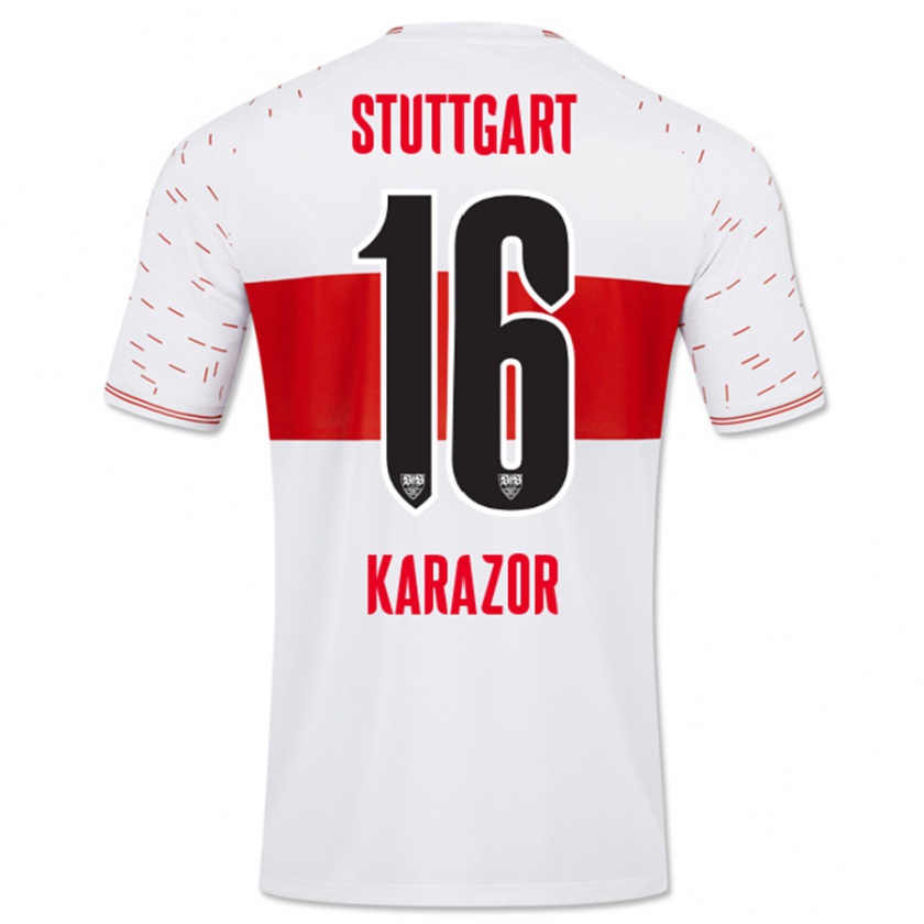 Kandiny Kinder Atakan Karazor #16 Weiß Heimtrikot Trikot 2023/24 T-Shirt