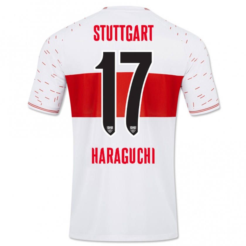 Kandiny Kinder Genki Haraguchi #17 Weiß Heimtrikot Trikot 2023/24 T-Shirt