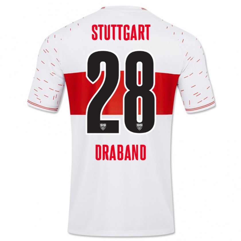 Kandiny Kinder Dominik Draband #28 Weiß Heimtrikot Trikot 2023/24 T-Shirt