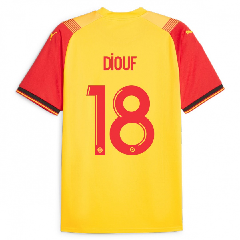 Kandiny Kinder Andy Diouf #18 Gelb Heimtrikot Trikot 2023/24 T-Shirt