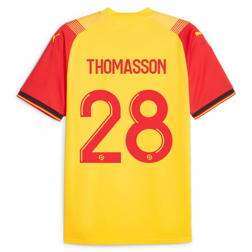 Kandiny Kinder Adrien Thomasson #28 Gelb Heimtrikot Trikot 2023/24 T-Shirt