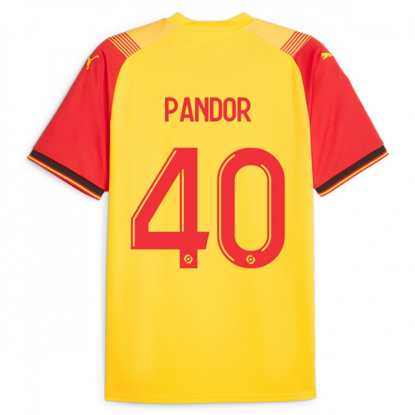 Kandiny Kinder Yannick Pandor #40 Gelb Heimtrikot Trikot 2023/24 T-Shirt