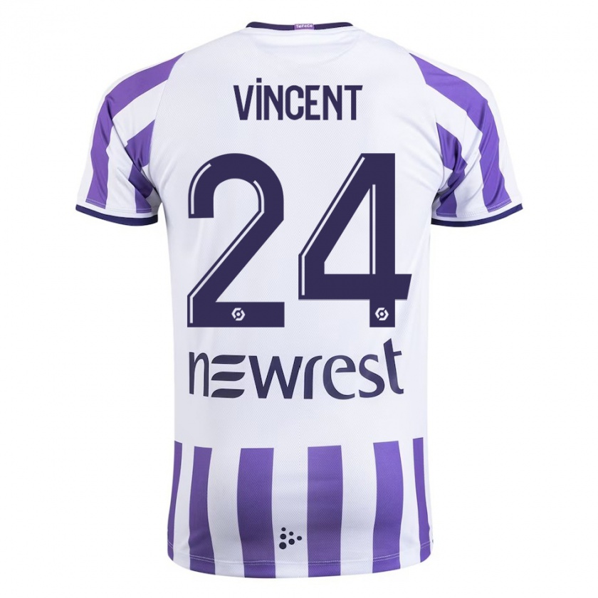 Kandiny Kinder Magalie Vincent #24 Weiß Heimtrikot Trikot 2023/24 T-Shirt