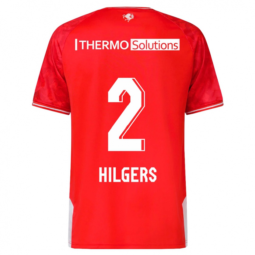 Kandiny Kinder Mees Hilgers #2 Rot Heimtrikot Trikot 2023/24 T-Shirt