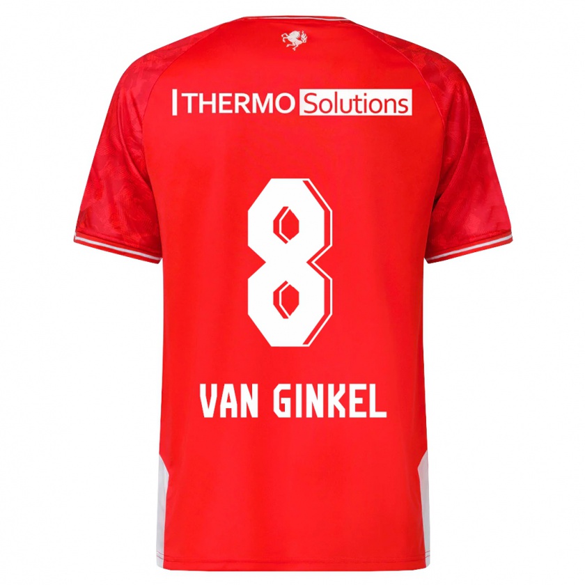 Kandiny Kinder Danique Van Ginkel #8 Rot Heimtrikot Trikot 2023/24 T-Shirt