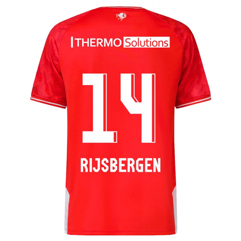 Kandiny Kinder Liz Rijsbergen #14 Rot Heimtrikot Trikot 2023/24 T-Shirt