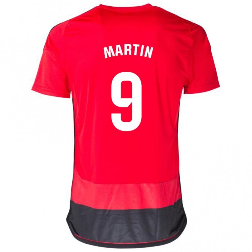 Kandiny Kinder Carlos Martín #9 Rot Schwarz Heimtrikot Trikot 2023/24 T-Shirt