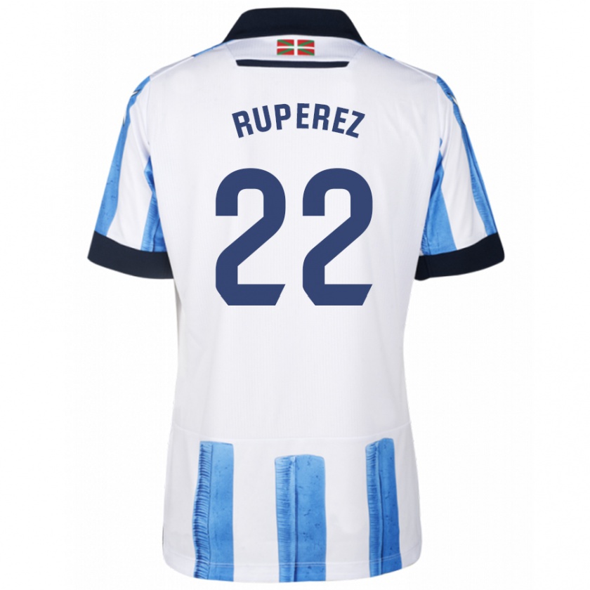 Kandiny Kinder Iñaki Rupérez #22 Blau Weiss Heimtrikot Trikot 2023/24 T-Shirt