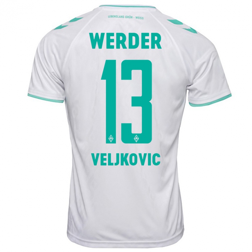 Kandiny Kinder Milos Veljkovic #13 Weiß Auswärtstrikot Trikot 2023/24 T-Shirt