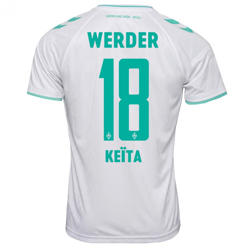 Kandiny Kinder Naby Keïta #18 Weiß Auswärtstrikot Trikot 2023/24 T-Shirt